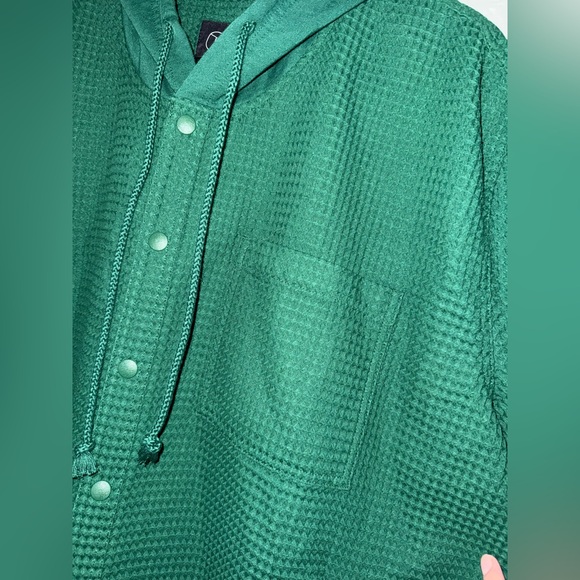 NWT ORIGINAL USE Men's Hooded Long Sleeve Button-Down Shirt Sz XXL ✨ - Picture 5 of 8